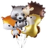 Набор фольгированных шаров "Лесные зверята", 66 см, 4 шт. - купить в  интернет-магазине OZON с доставкой по России